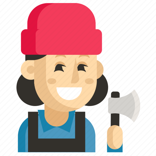 Asia, avatar, job, lumberjack, profession, woman, work icon - Download on Iconfinder