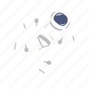 astro, astronaut, man, run, space, suit