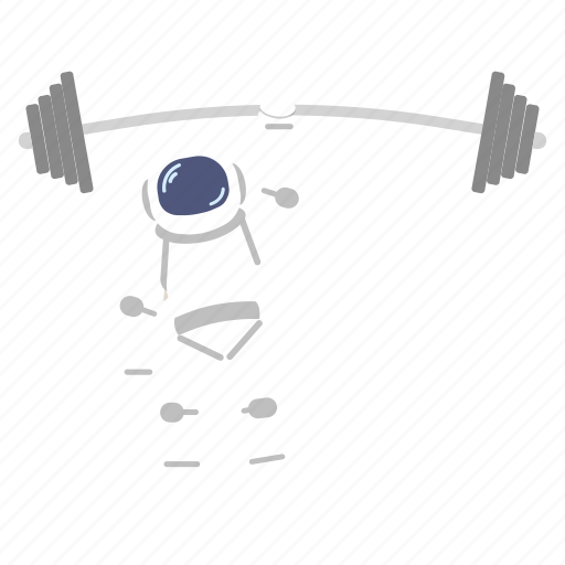 Astro, astronaut, barbell, man, rod, space, suit icon - Download on Iconfinder