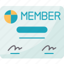 card, membership, name, church, identification