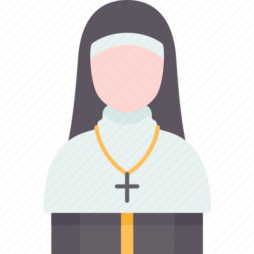 Nun, sister, female, church, catholic icon - Download on Iconfinder