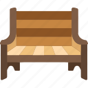 pew, seat, bench, church, interior