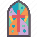 window, glass, stained, church, architectural