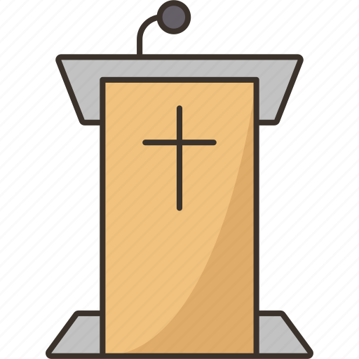 Lectern, podium, speech, speaker, church icon - Download on Iconfinder
