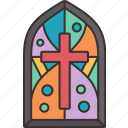 window, glass, stained, church, architectural