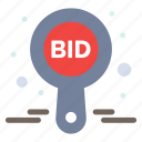auction, bid, compete, label 