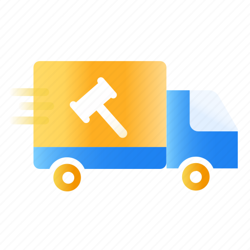 Auction, delivery, product, send, truck icon - Download on Iconfinder