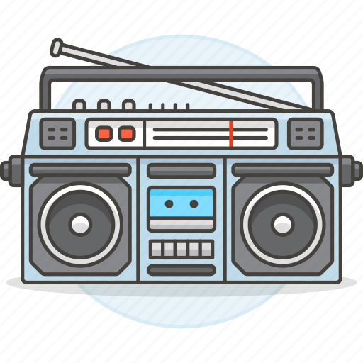 Antenna, audio, boombox, cassette, ghettoblaster, jambox, player icon - Download on Iconfinder