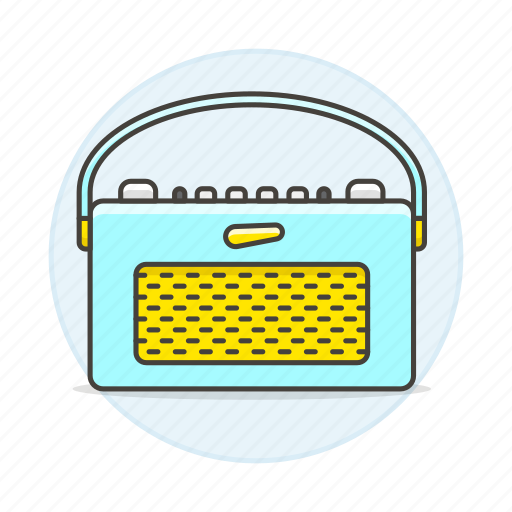 Audio, fashioned, old, portable, radio, retro, vintage icon - Download on Iconfinder