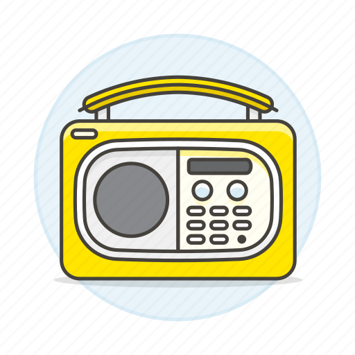 Audio, digital, display, fashioned, old, portable, radio icon - Download on Iconfinder