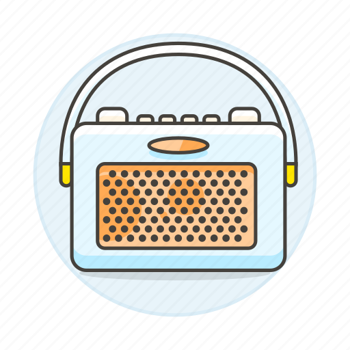 Audio, fashioned, old, portable, radio, retro, vintage icon - Download on Iconfinder