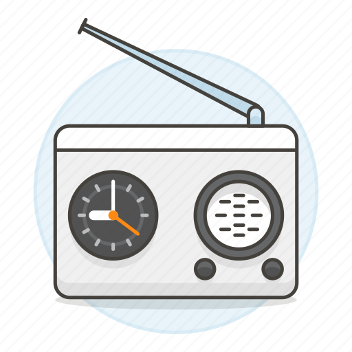 Antenna, audio, clock, fashioned, old, radio, retro icon - Download on Iconfinder