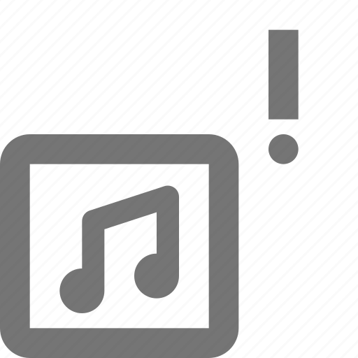 Album, alert, music, error, exclamation, media, play icon - Download on Iconfinder