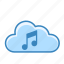 cloud, music, audio, on line 