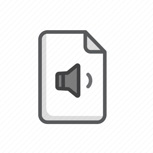 File, audio, document, speaker icon - Download on Iconfinder