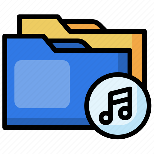 Folder, music, file, multimedia icon - Download on Iconfinder