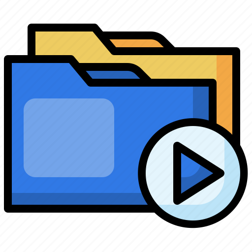 Folder, video, file, multimedia icon - Download on Iconfinder