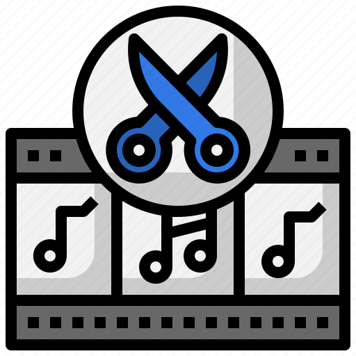 Music, film, roll, multimedia, cutting, scissors, cut icon - Download on Iconfinder