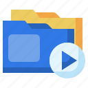 folder, video, file, multimedia