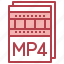mp4, multimedia, extension, file, video 