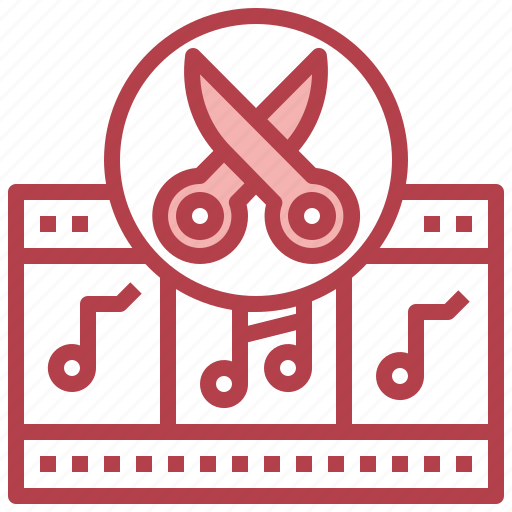 Music, film, roll, multimedia, cutting, scissors, cut icon - Download on Iconfinder