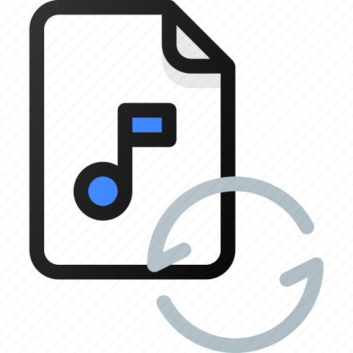 Reload, music, file, sound, audio icon - Download on Iconfinder