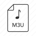 audio icon, m3u, m3u file, m3u file icon, m3u icon, media playlist file, music file