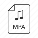 mpa file, mpa icon, mpeg-2, mpeg-2 audio, mpeg-2 audio file, music file, music icon