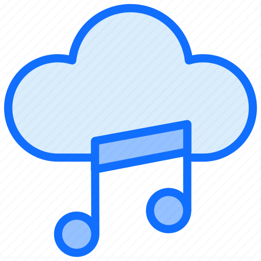 Cloud, music, audio, multimedia, sound, music note icon - Download on Iconfinder