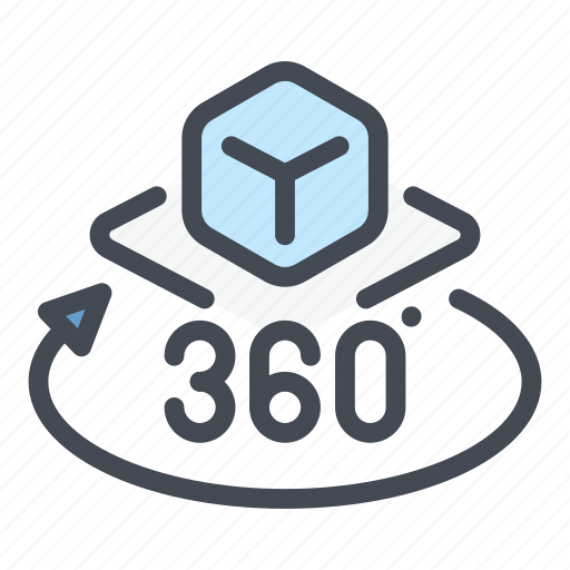 Ar, augmented reality, rotate, view, cube, object, 3600 degree icon - Download on Iconfinder