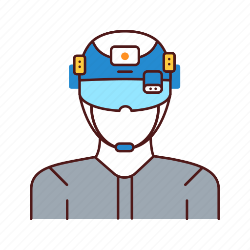 Augmented, helmet, man, military, reality, vr icon - Download on Iconfinder