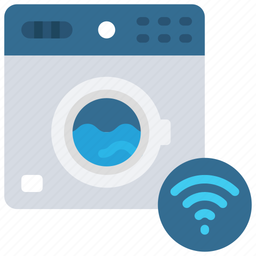 Automated, washing, machine, smart, home, technology, wifi icon - Download on Iconfinder