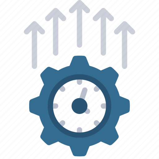 Increased, efficiency, automated, time, management, cog, gear icon - Download on Iconfinder