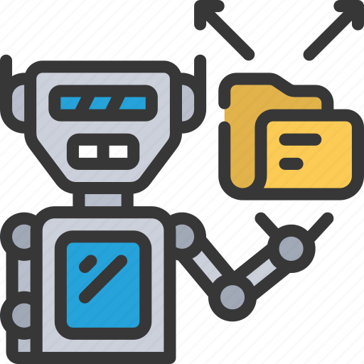 Robot, folder, management, automated, machine, robotics, ai icon - Download on Iconfinder
