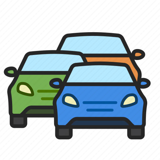 Cars, automobile, car, congestion, traffic, traffic jam icon - Download on Iconfinder