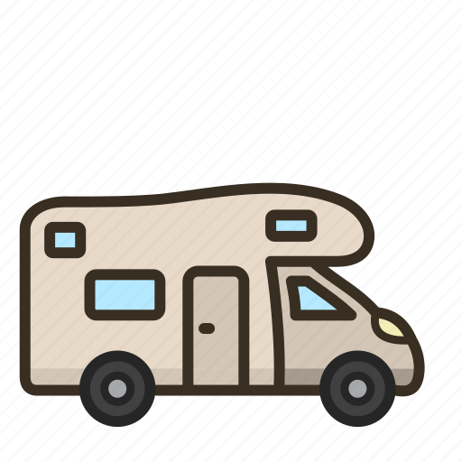Motor, home, camper, camper van, camping, caravan, motor home icon - Download on Iconfinder