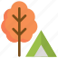 autumn, camping, forest, garden, tent, tree 