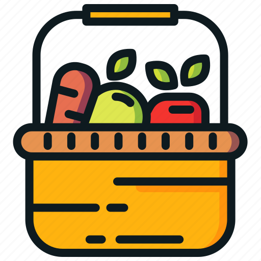 Autumn, basket, cart, food icon - Download on Iconfinder