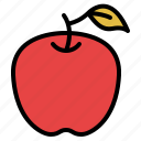 apple, food, fruit, leaf