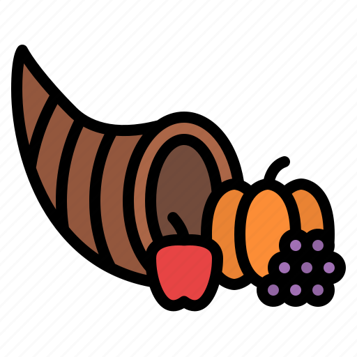 Appple, cornucopia, horn, pumpkin icon - Download on Iconfinder