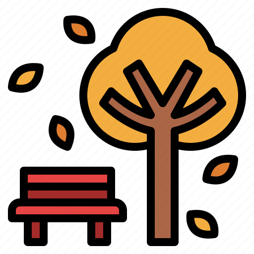 Chair, leaves, park, tree icon - Download on Iconfinder