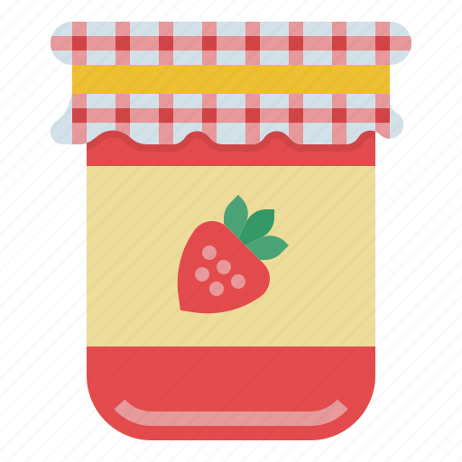 Conserve, jam, restaurant, jar, strawberry, food, breakfast icon - Download on Iconfinder