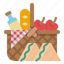 picnic, basket, restaurant, camping, food