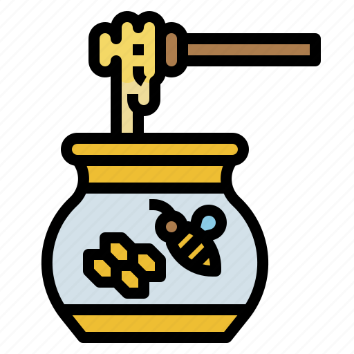 Pot, jar, bee, healthy, food, honey, organic icon - Download on Iconfinder