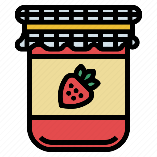Conserve, breakfast, jar, restaurant, food, strawberry, jam icon - Download on Iconfinder