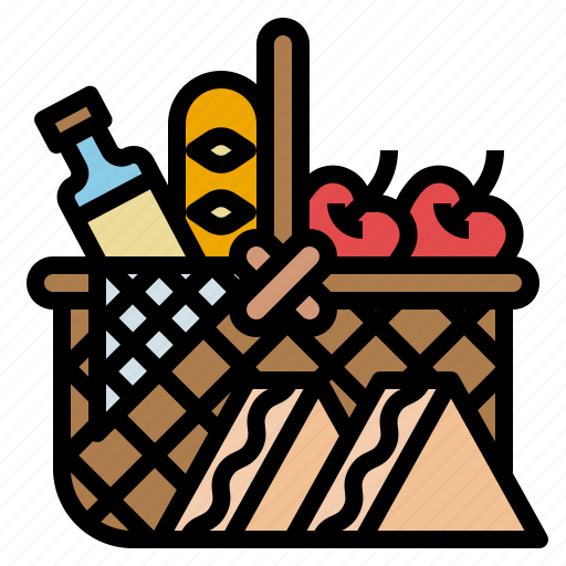 Food, picnic, camping, restaurant, basket icon - Download on Iconfinder
