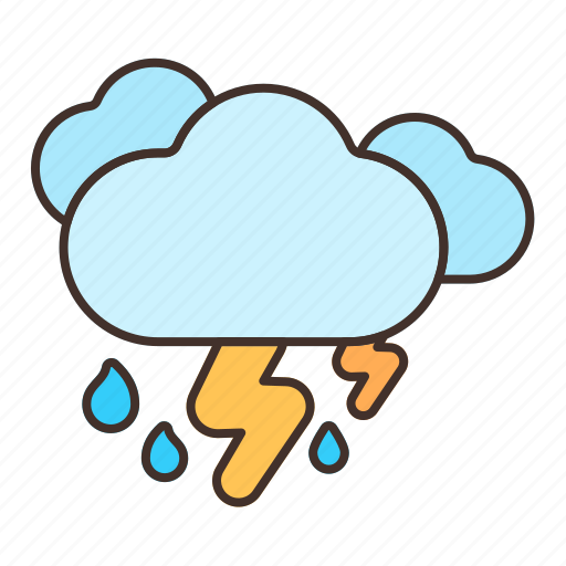 Danger, lightning, rain, sky, storm, thunder, weather icon - Download on Iconfinder