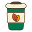 cup, paper, leaf, autumn, season, coffee 