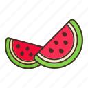 fruit, slice, watermelon, autumn