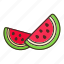 fruit, slice, watermelon, autumn 
